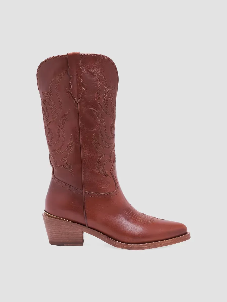 Gigi 55MM Leather Boots by Partlow