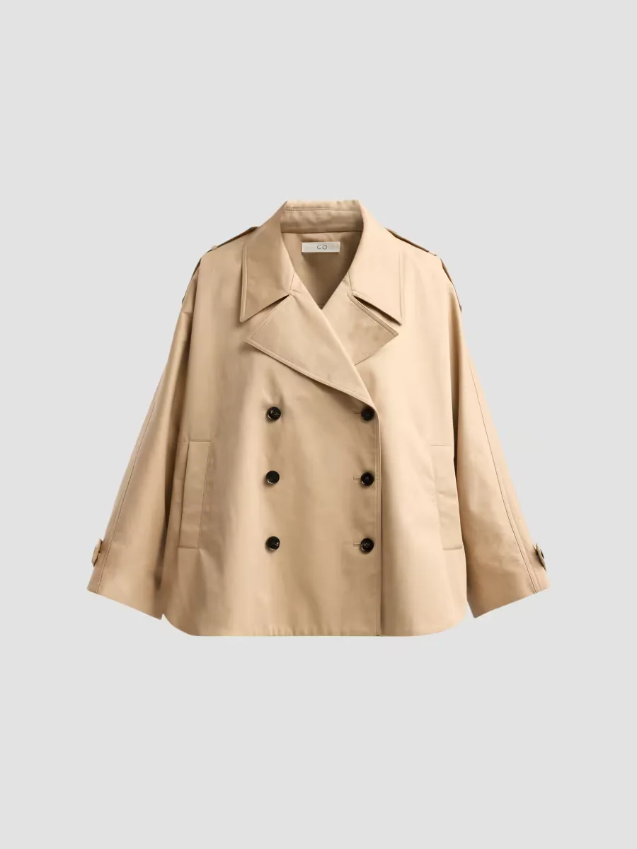 Dolman Crop Trench Coat by Co