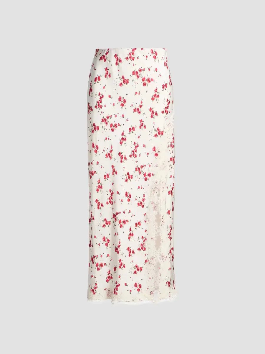 Teagan Hammered Silk Midi-Skirt by Cami NYC