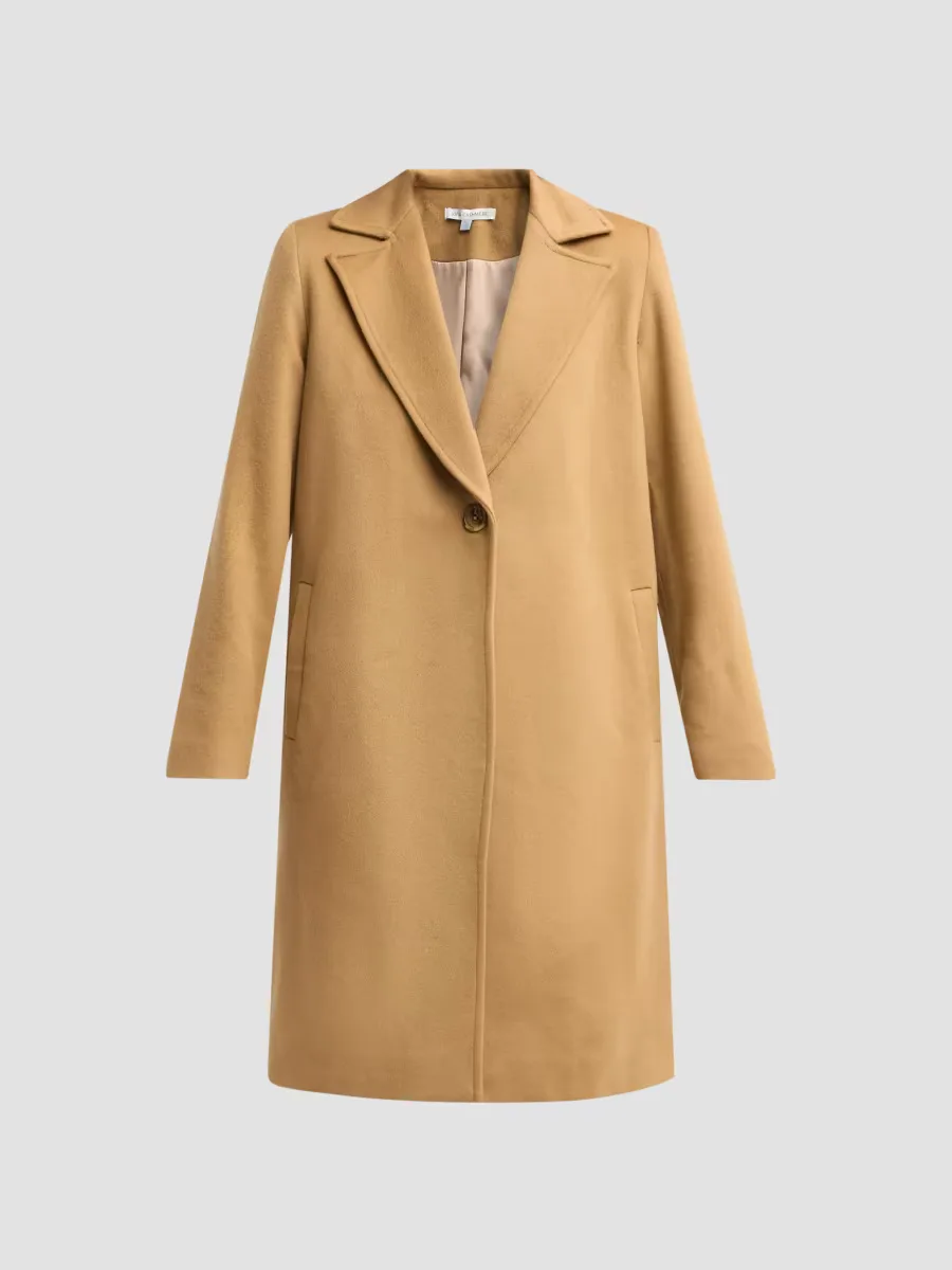 Wool-Cashmere Notch-Lapel Coat by Sofia Cashmere