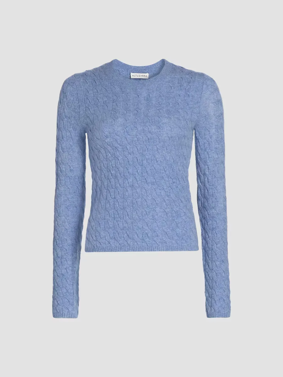 Milla Cashmere Cable-Knit Crewneck Sweater by Altuzarra