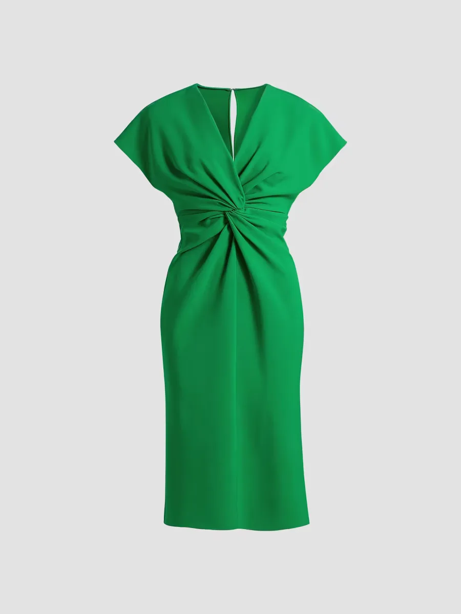 Jackie Twist-Front Knee-Length Dress by Prabal Gurung