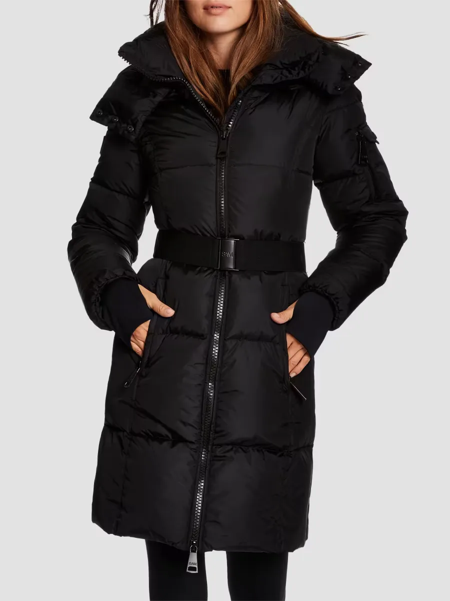 Noho Belted Matte Shell Down Puffer Coat by S.A.M.