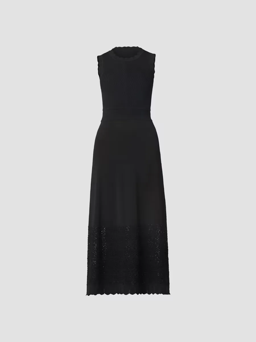 Brooke Scalloped A-Line Midi-Dress
