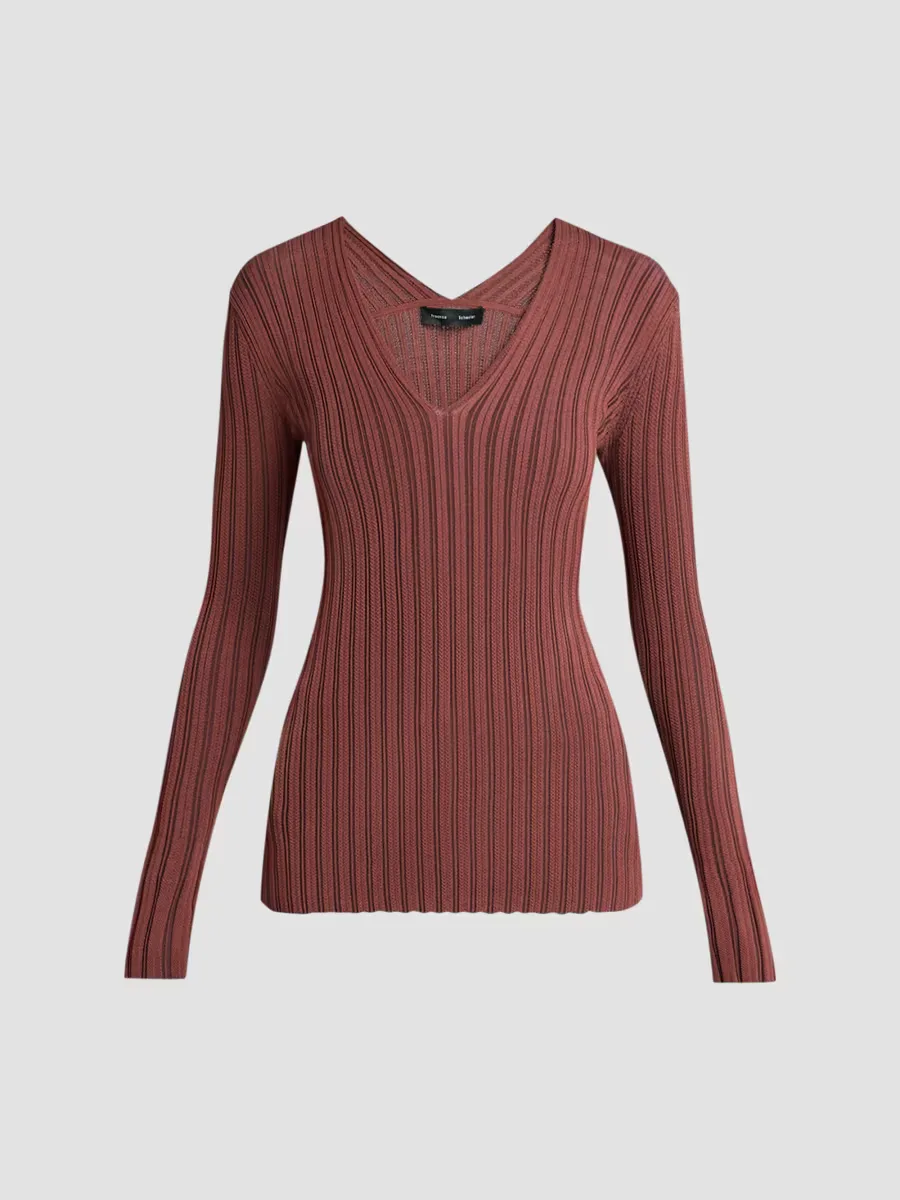 Roux Ribbed V-Neck Top by Proenza Schouler