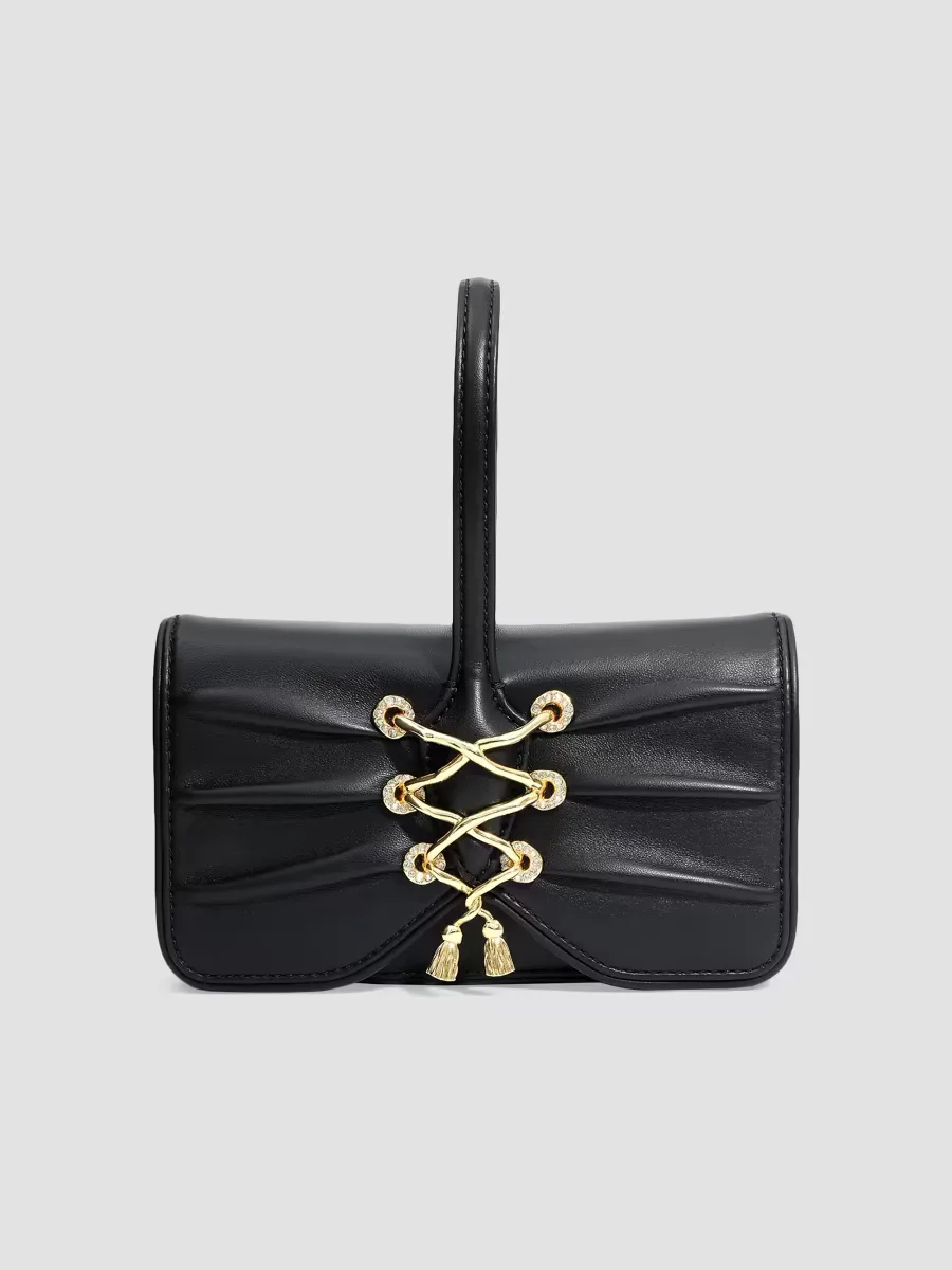 Lace-Up Leather Wristlet by Alexis Bittar