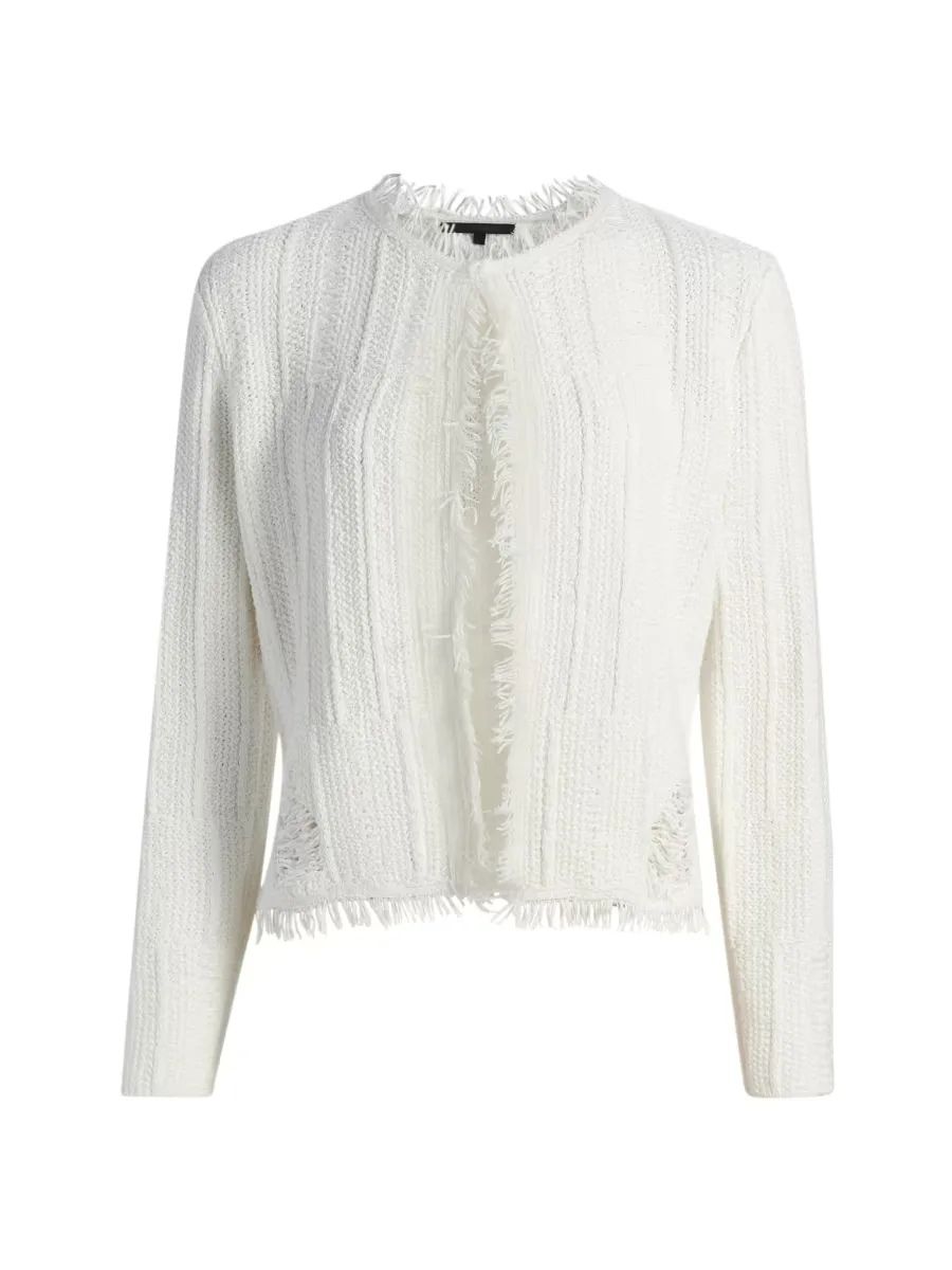 Marlee Distressed Textured Knit Sweater by Kobi Halperin