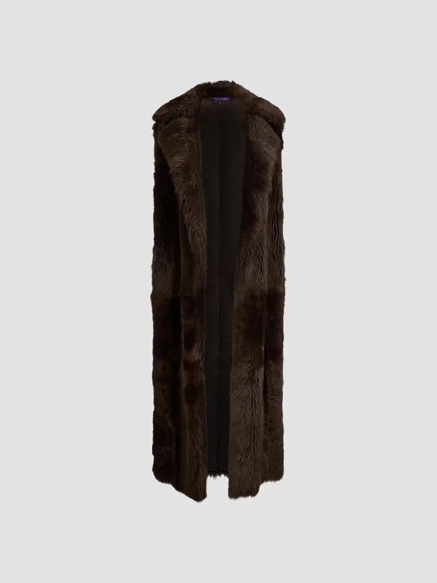 Carinne Lamb-Shearling Vest by Ralph Lauren