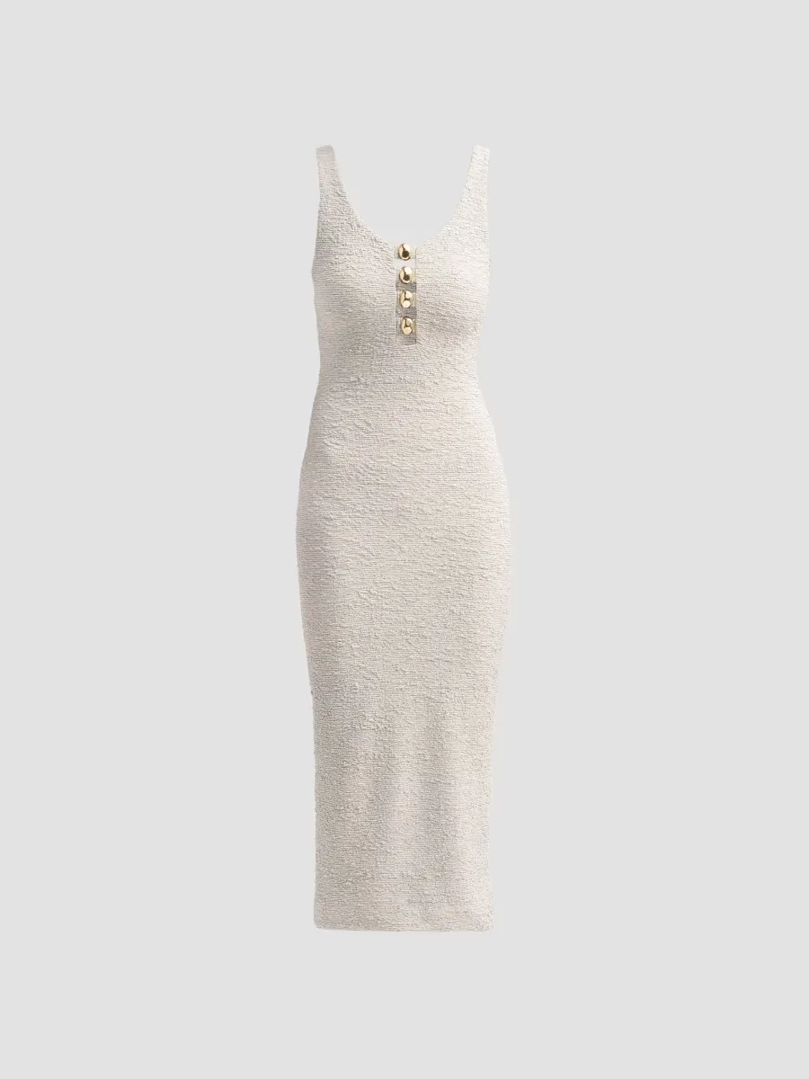 Silversand Knit Midi Dress