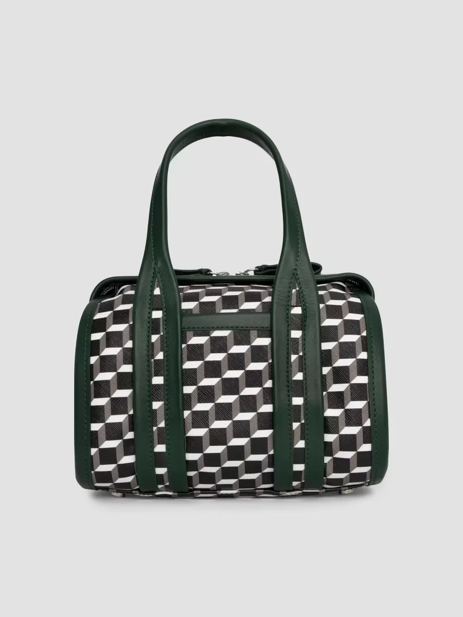Nano Cab 3D Cube Canvas-Leather Top Handle Bag by Pierre Hardy