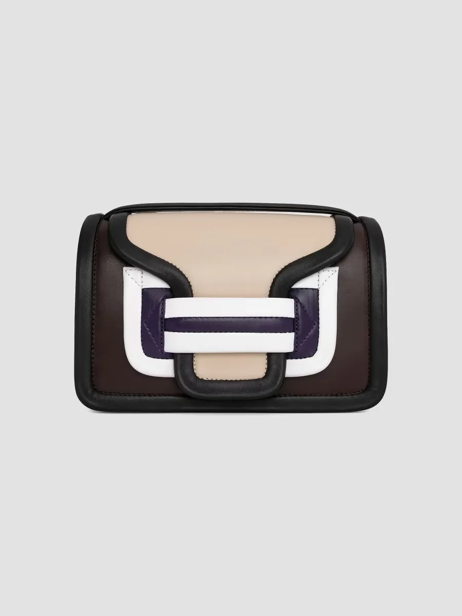 Alpha Colorblocked Leather Crossbody Bag by Pierre Hardy