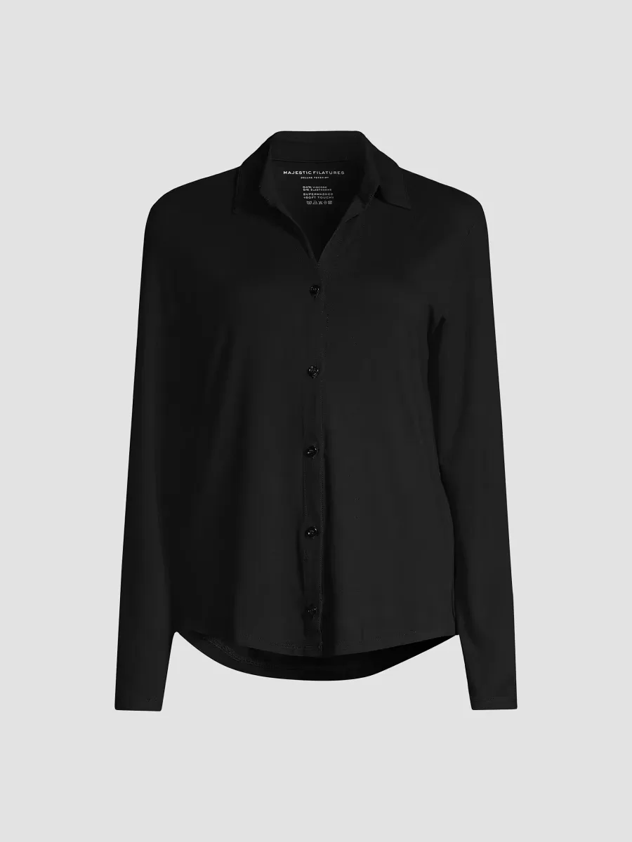 Soft Touch Button-Up Shirt by Majestic
