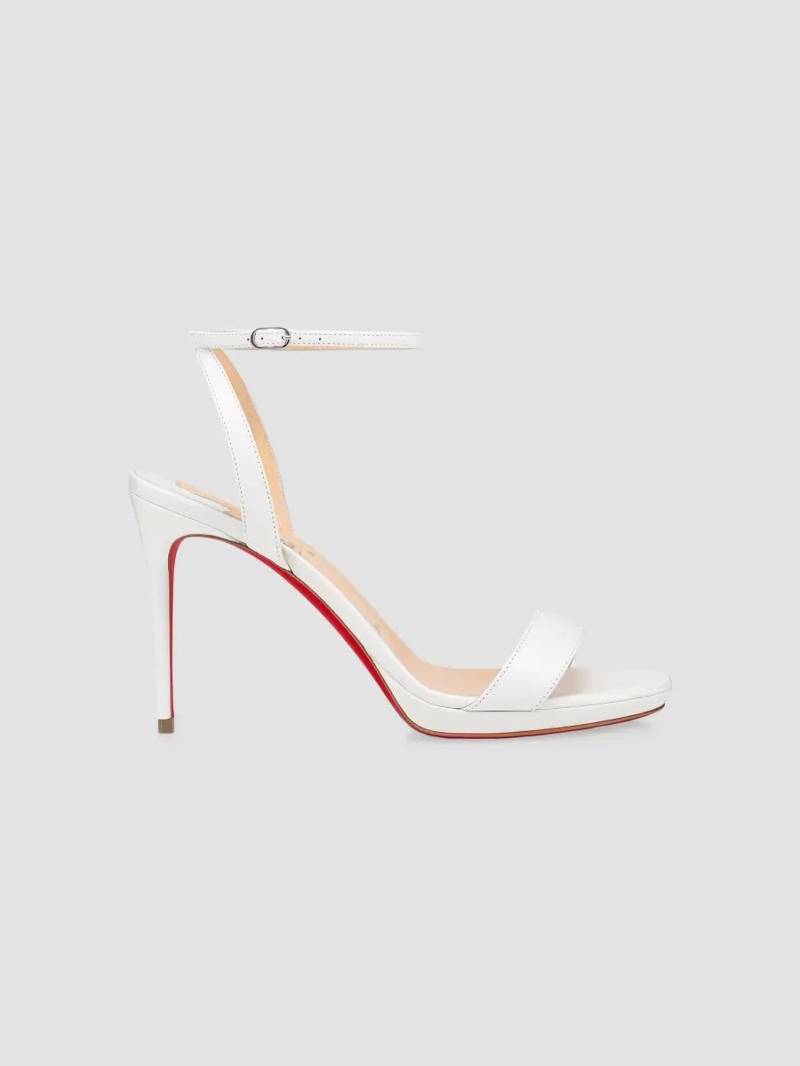 Loubi Queen 100MM Leather Sandals by Christian Louboutin