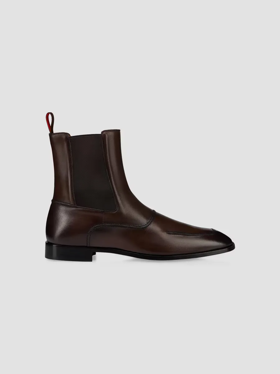 Serchelsea Patinated Calf Leather Chelsea Booties by Christian Louboutin