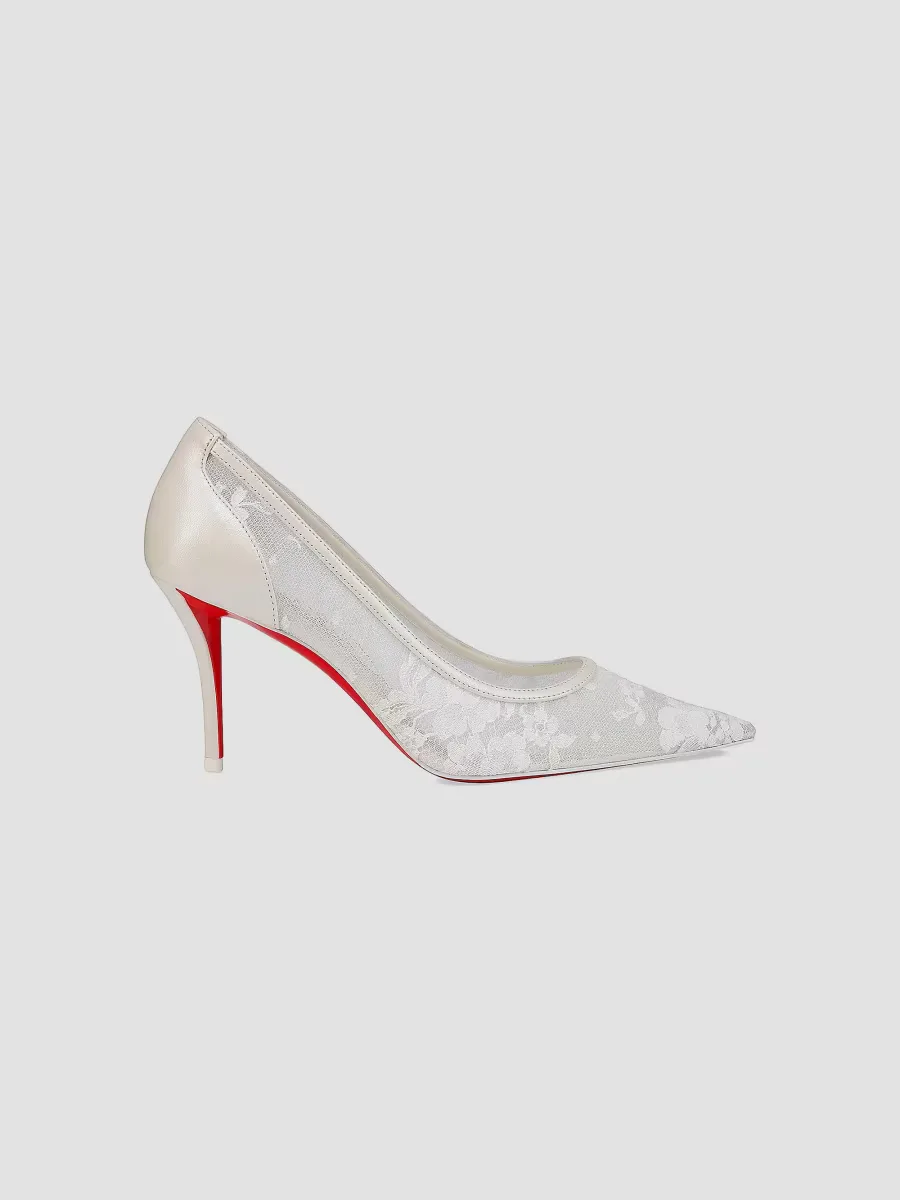 Miss Z Mesh 80MM Mesh and Nappa Leather Pumps by Christian Louboutin
