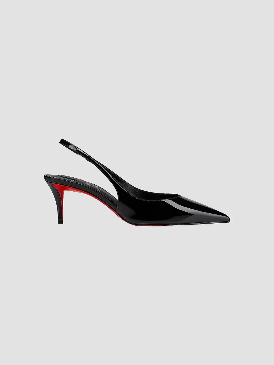 Miss Z Patent Calf Leather 60MM Slingback Pumps by Christian Louboutin