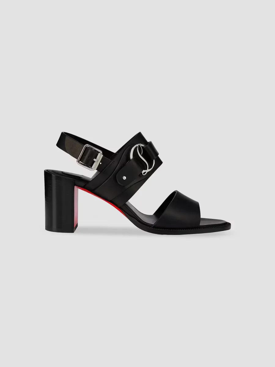 Her in Roma Calf Leather Block Sandals by Christian Louboutin