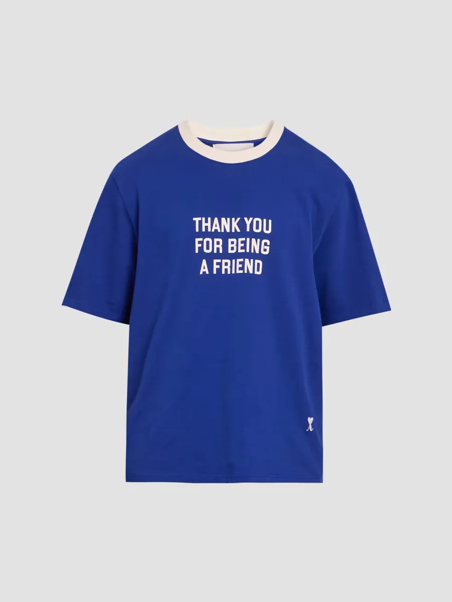Thank You for Being a Friend Boxy T-Shirt by AMI Paris