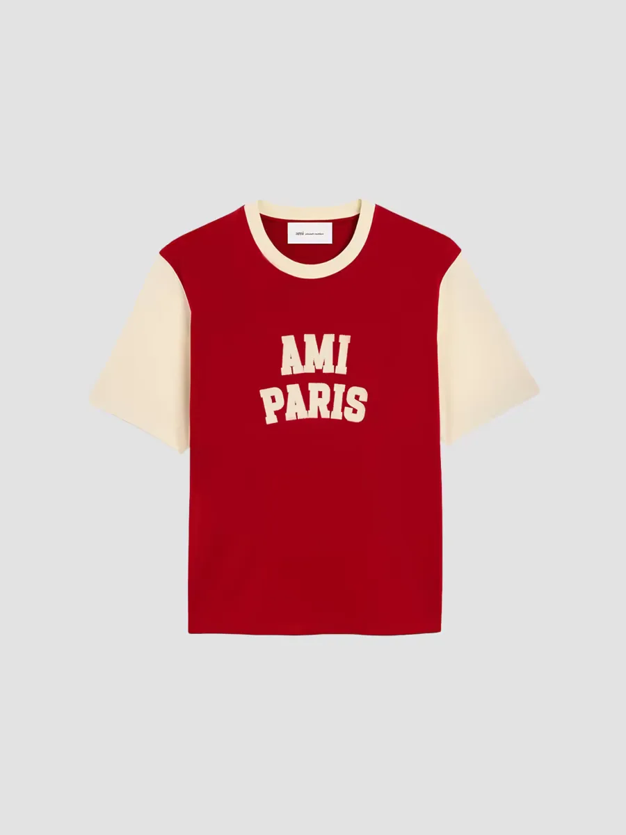 Felt Embroidered Crewneck T-Shirt by AMI Paris