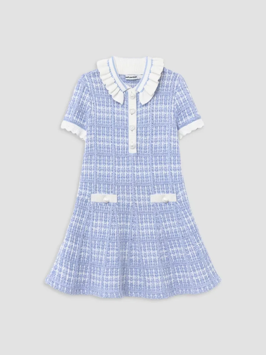 Check Knit Dress by Self Portrait