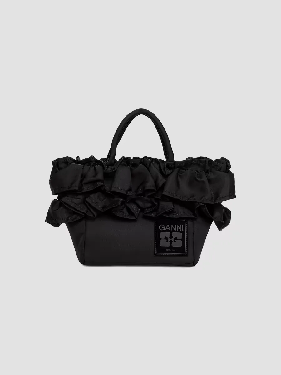 Mini Ruffle Shopper Tote Bag by GANNI