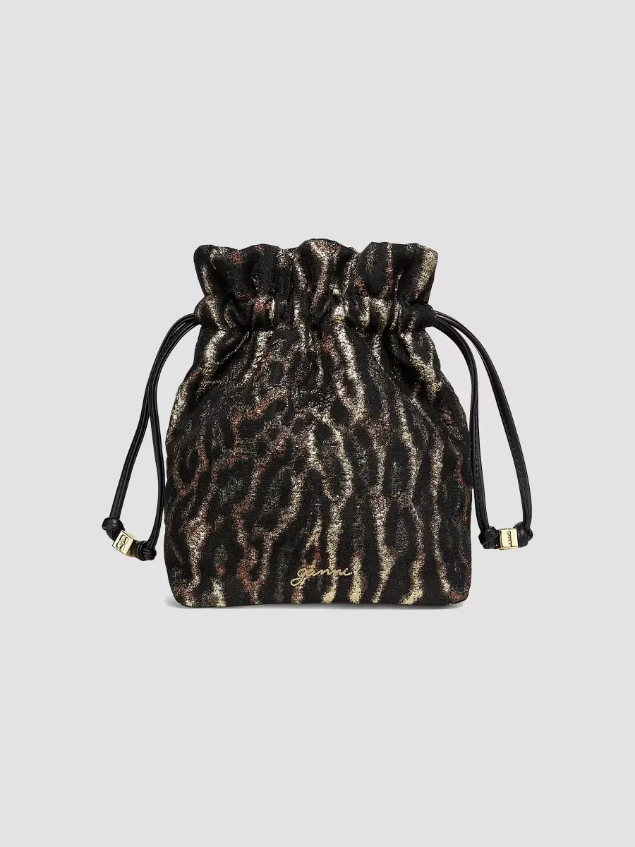 Metallic Drawstring Pouch by GANNI