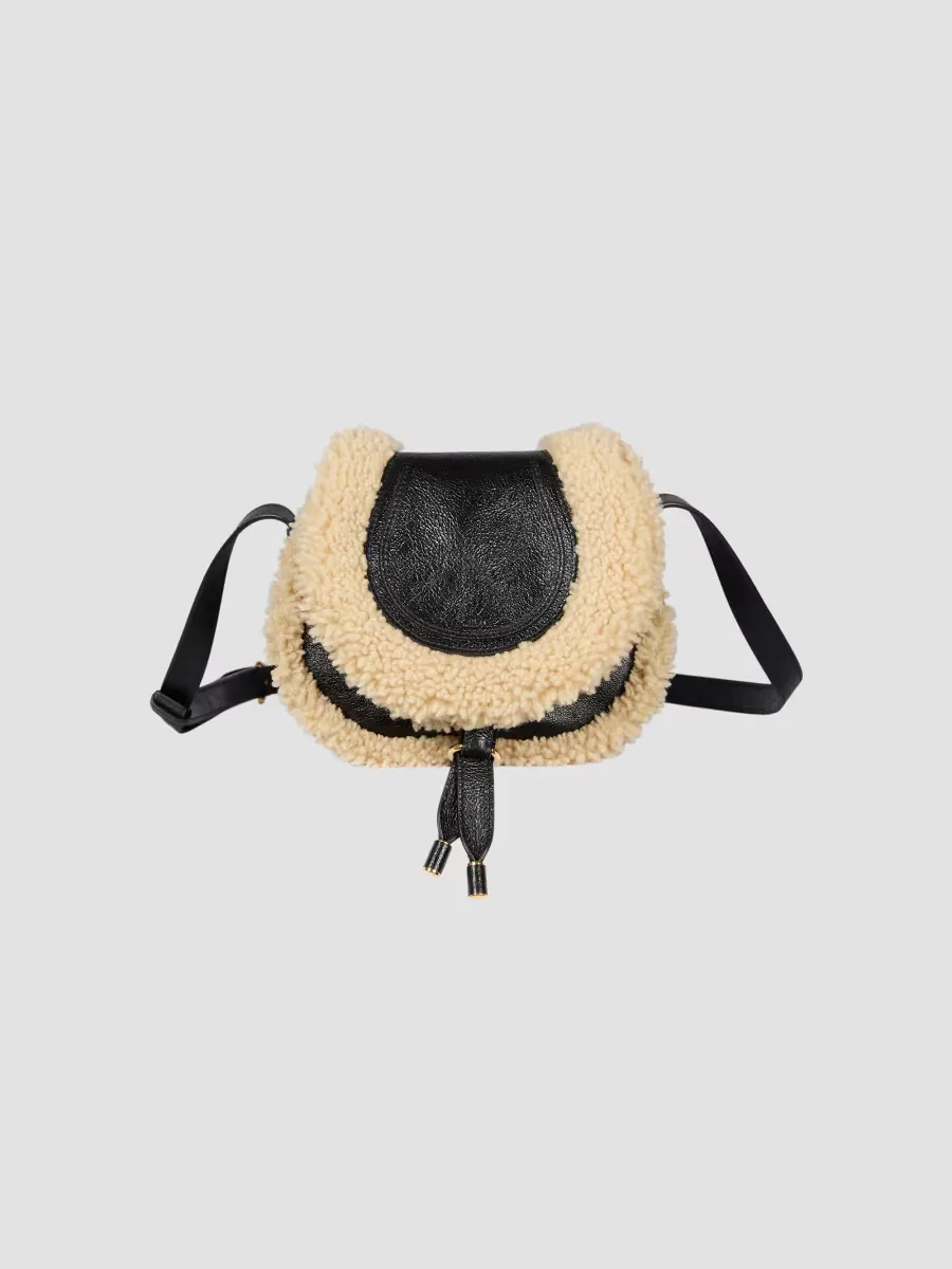 Marcie Small Shearling Crossbody Bag by Chloé