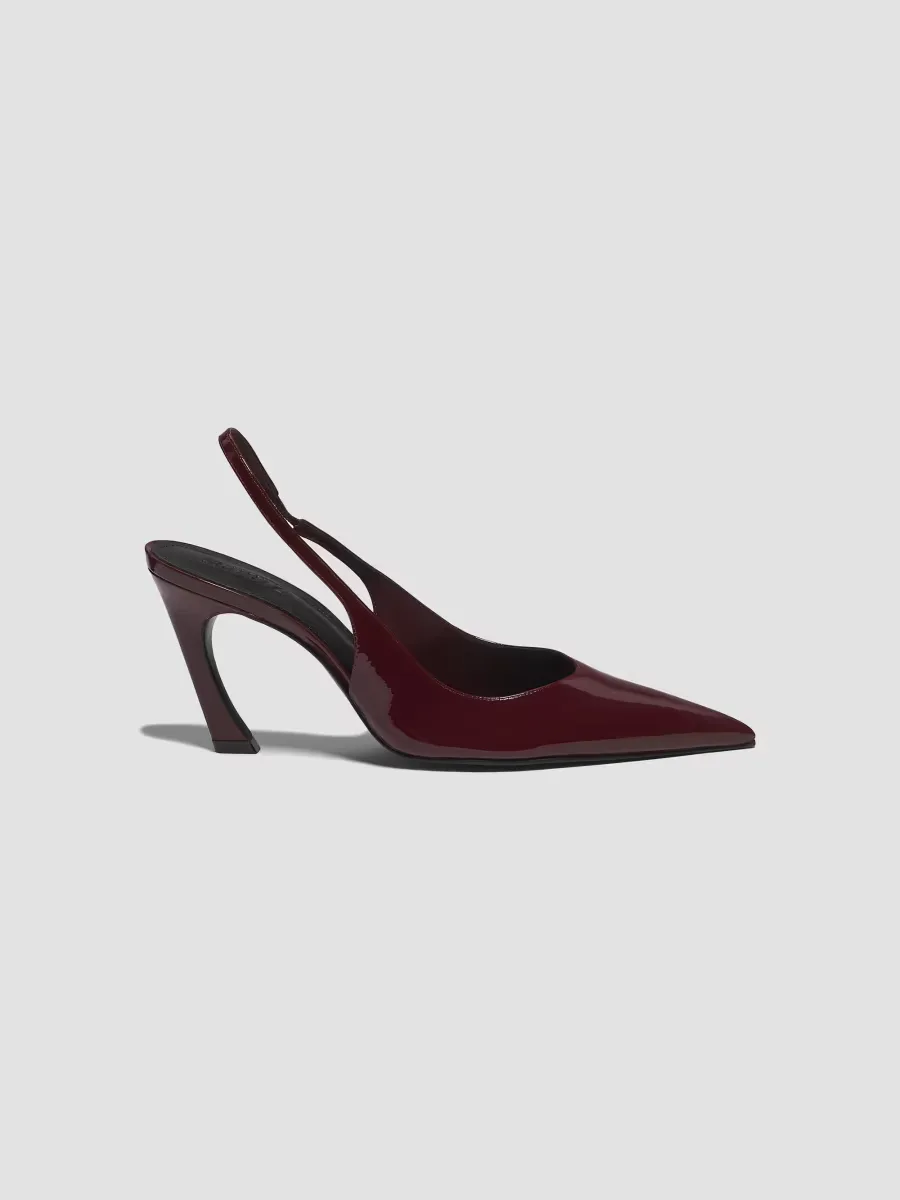 Lexi 90MM Patent Leather Slingback Pumps
