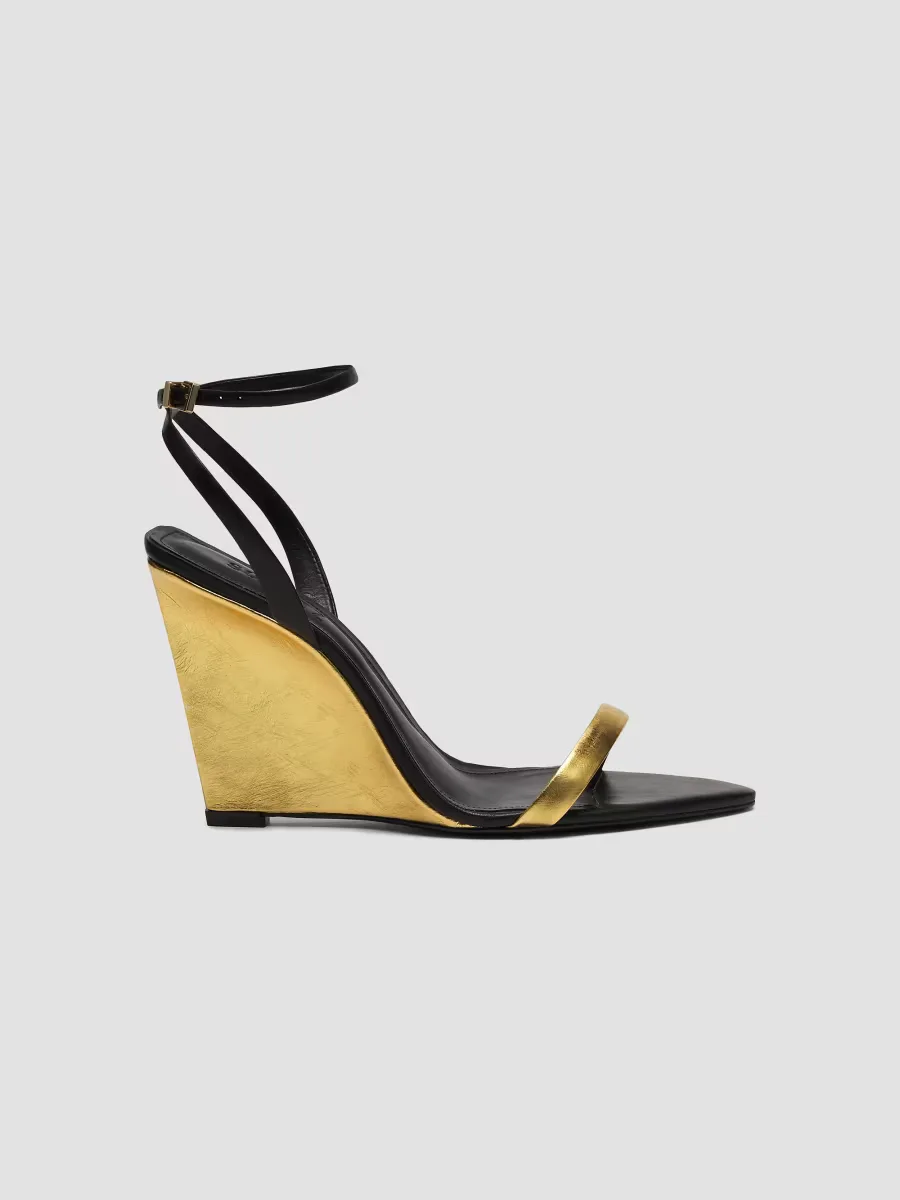 Melanie 100MM Leather Wedge Sandals by SCHUTZ