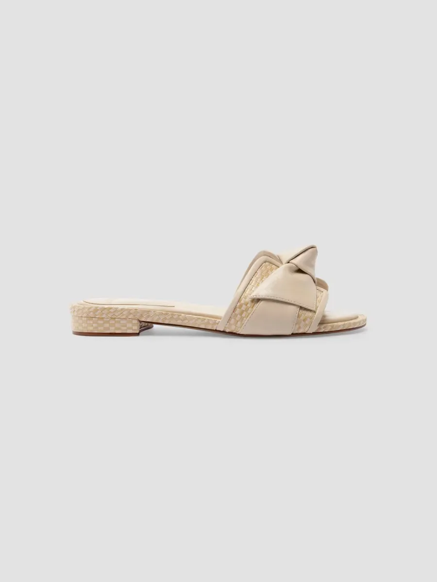 Maxi Clarita Leather-Raffia Flats by Alexandre Birman