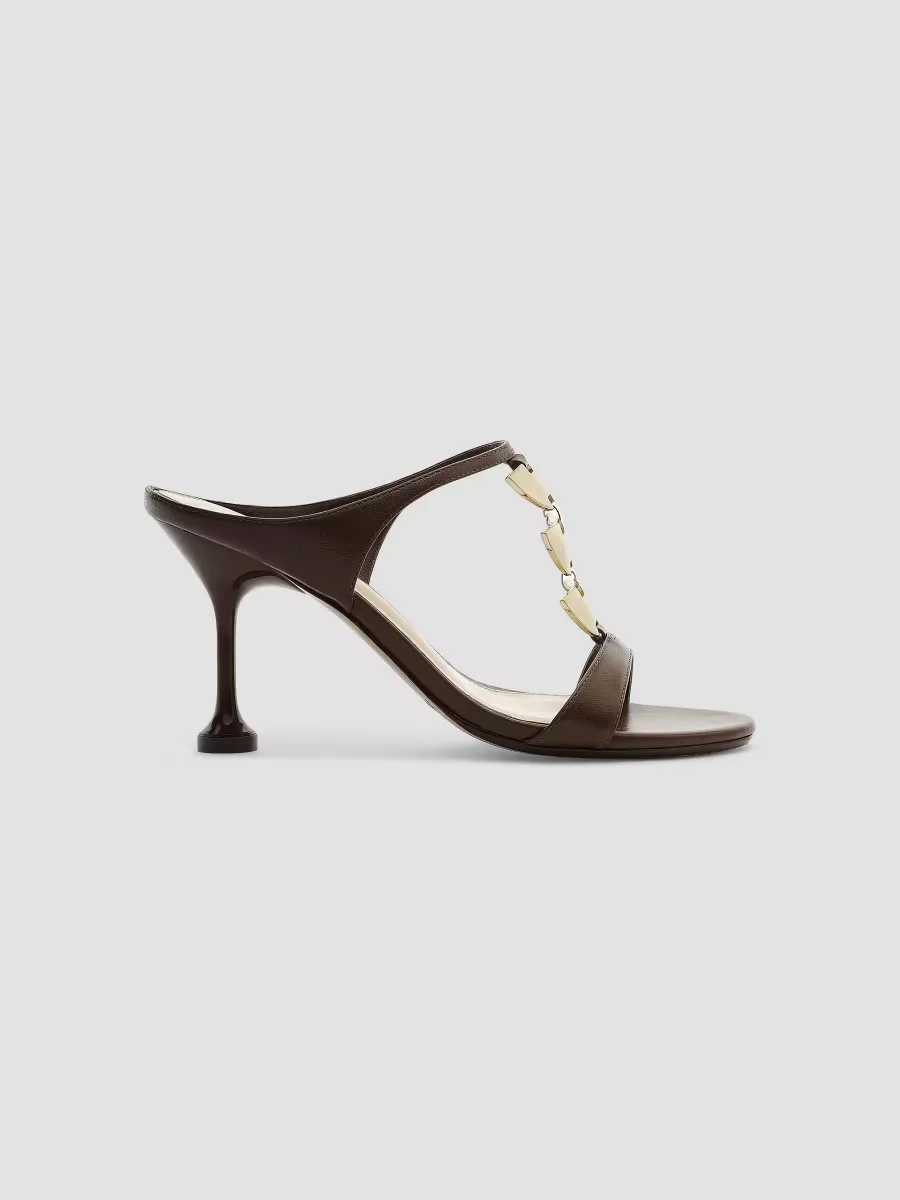 Lia 85MM Leather T-Strap Sandals by Alexandre Birman