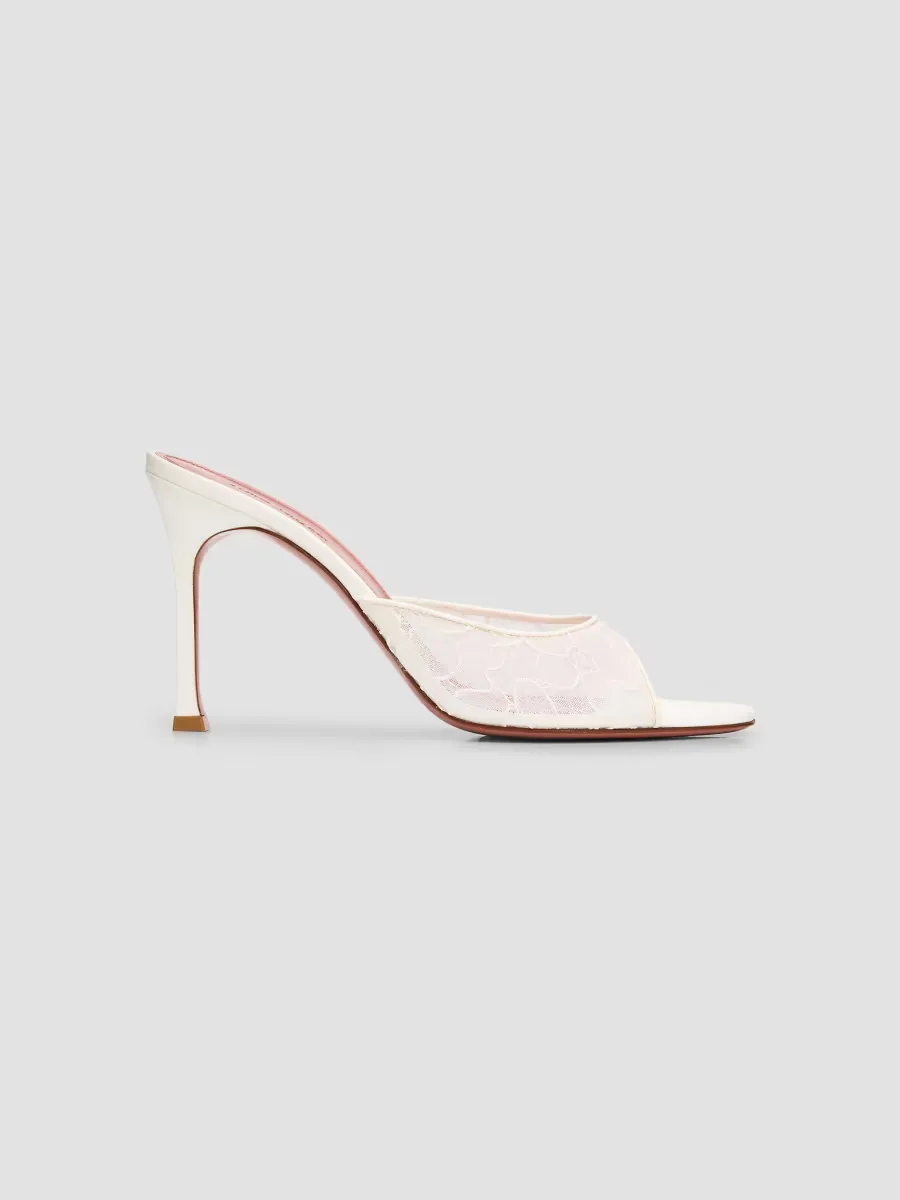 Alexa 95MM Lace Slipper Mules by Amina Muaddi