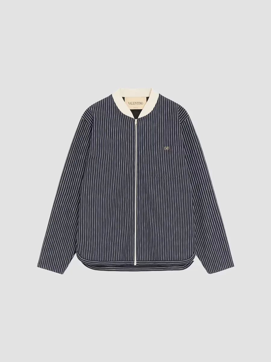 Viscose Sweatshirt with Striped Vlogo by Valentino
