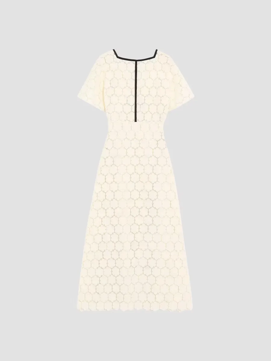Midi Dress in Fleurs Cotton by Valentino