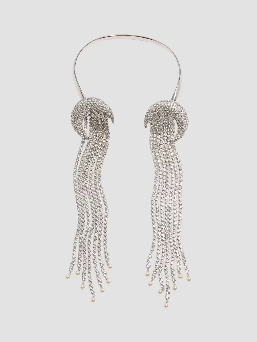 Kabarett Necklace in Metal, Crystals and Pearls by Valentino