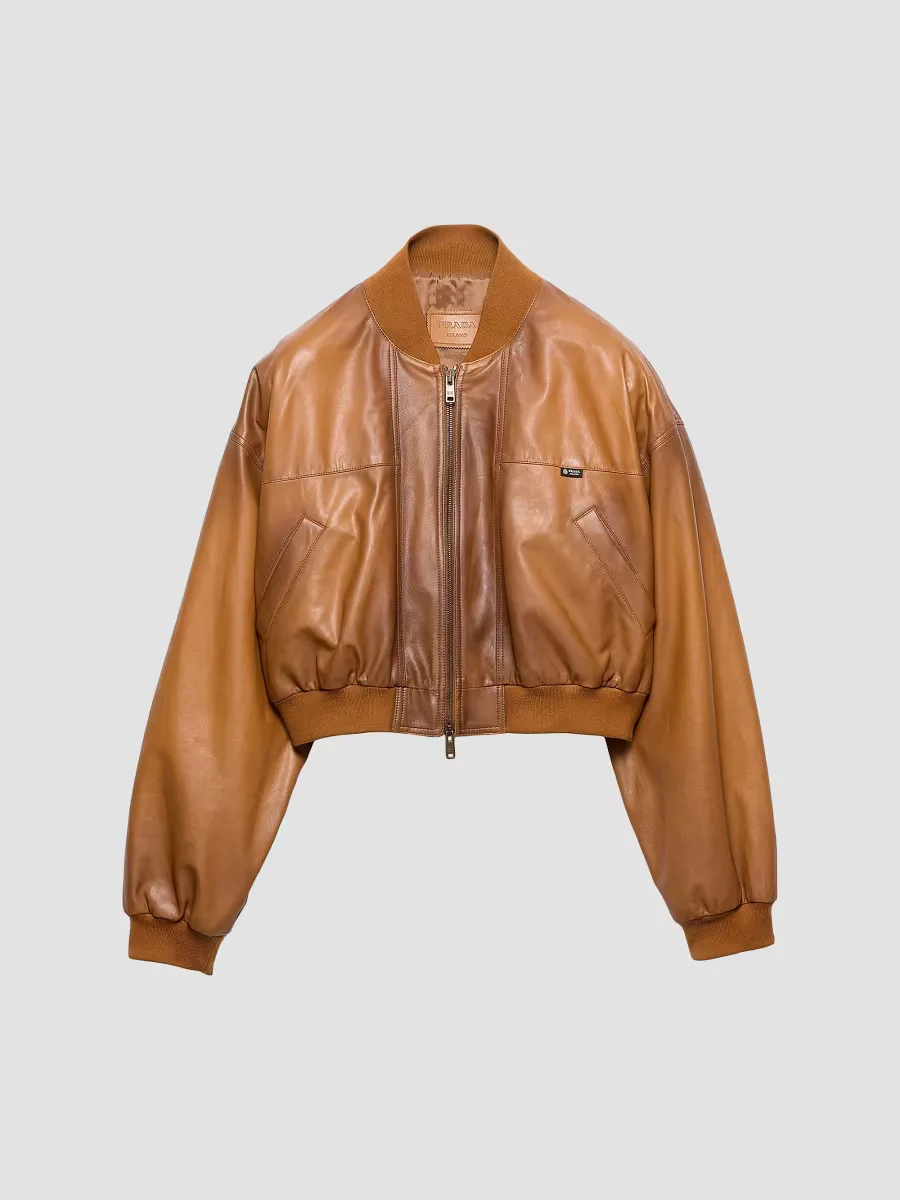 Cropped Nappa Leather Jacket