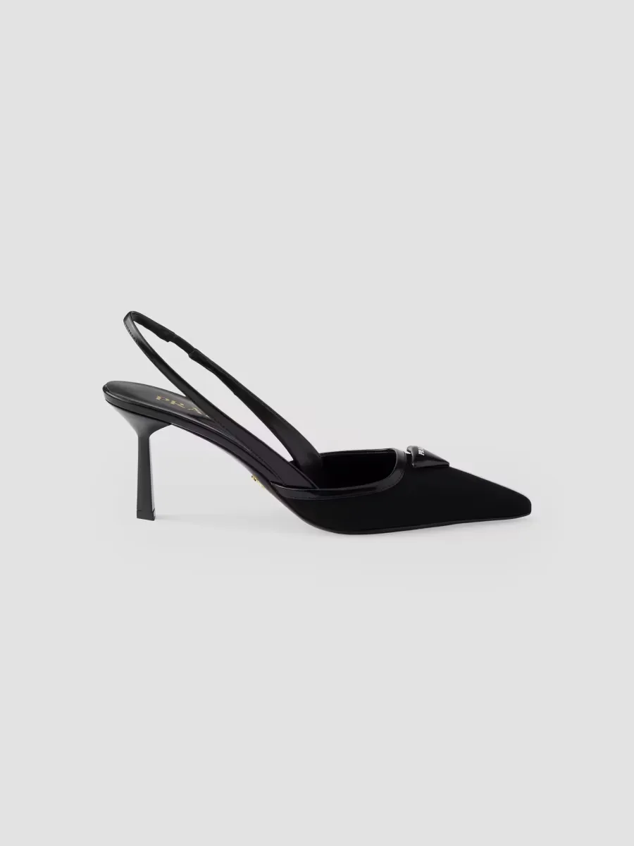 Fabric Slingback Pumps