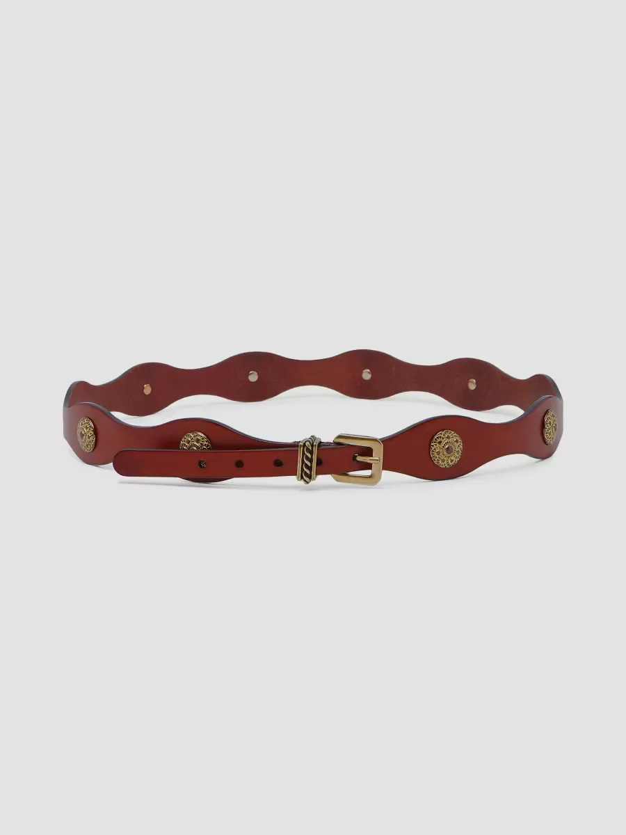 Studded Leather Belt by ETRO