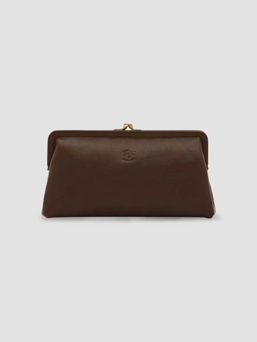 Manuela Leather Clutch by Il Bisonte