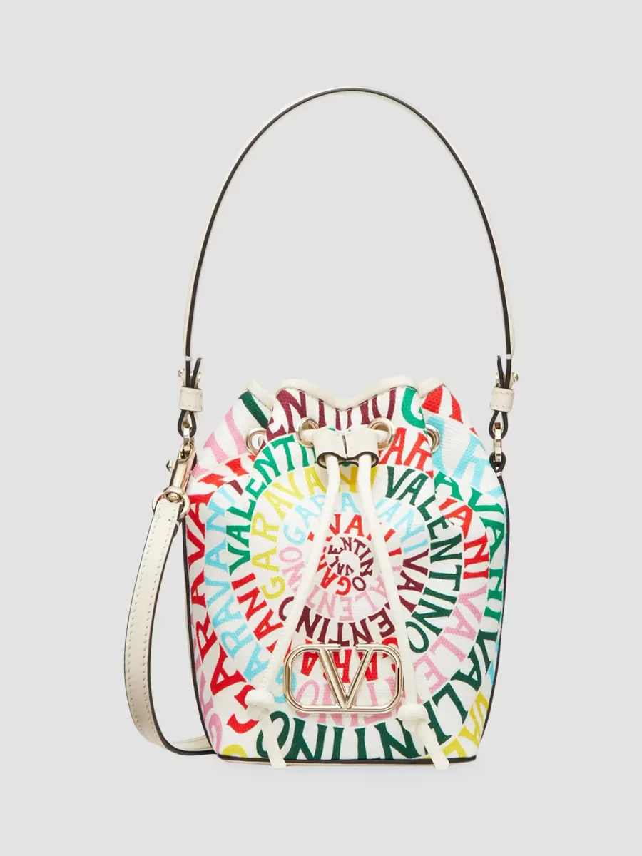 Mini Bucket Bag in Canvas by Valentino