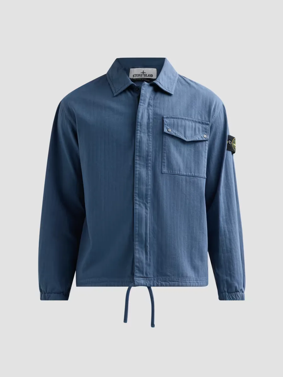Textured Cotton Shirt Jacket by Stone Island