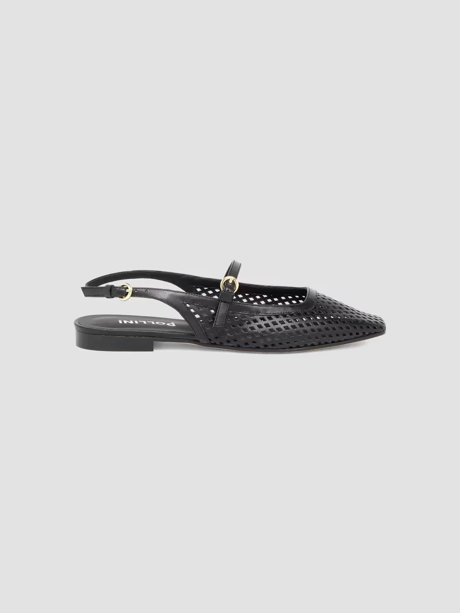 Nina Leather Slingback Ballet Flats by Pollini