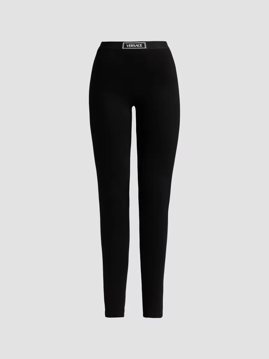 90s Logo Seamless Leggings by Versace