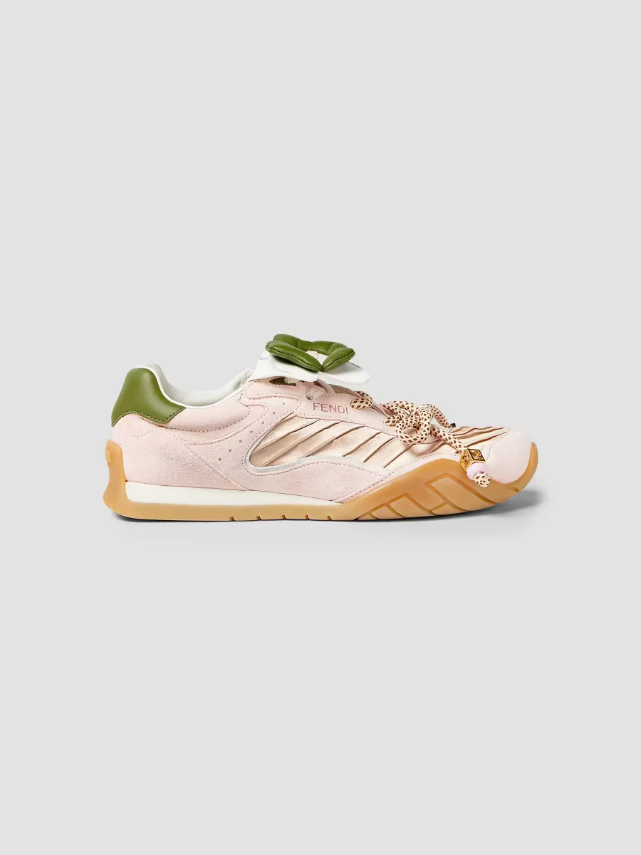 Wave Pulse Textured Low-Top Leather Sneakers by FENDI