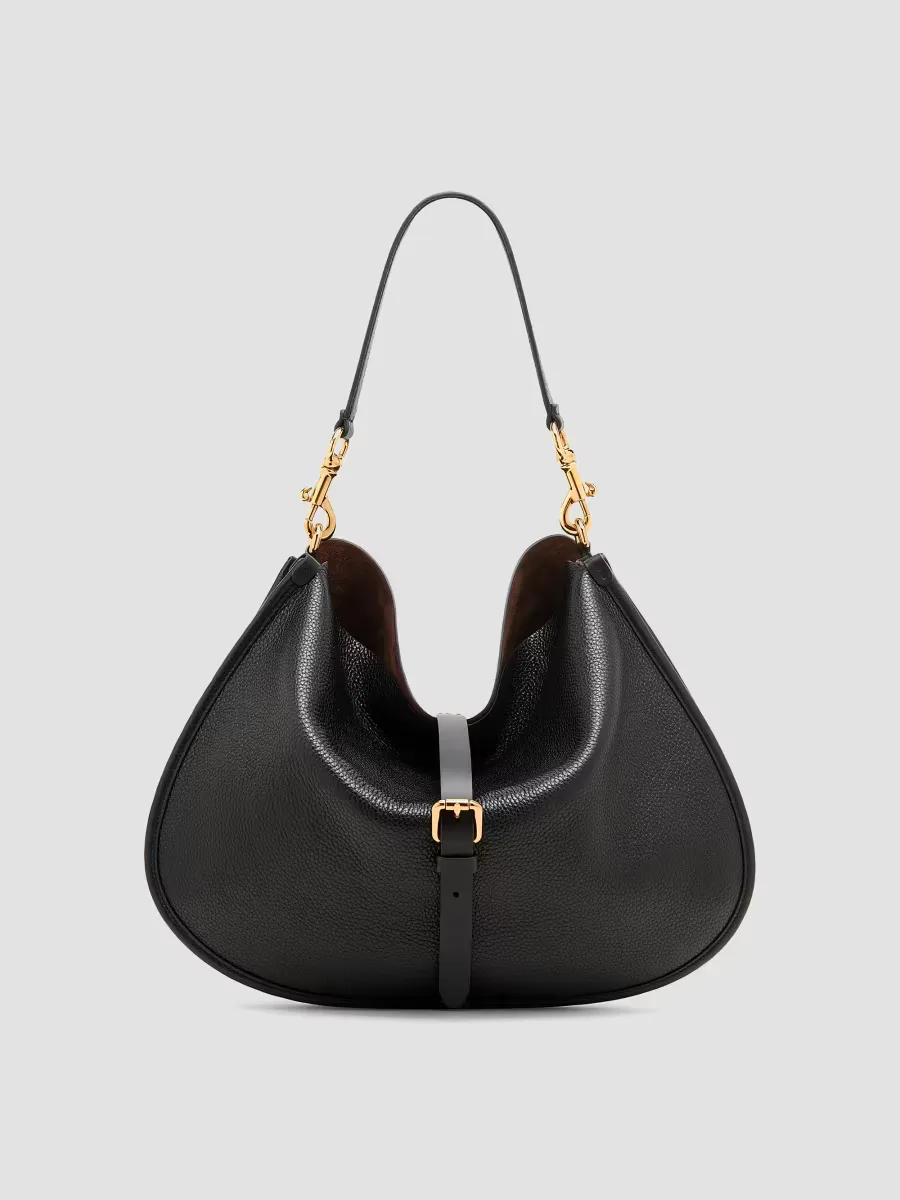XL Pony Tumbled Leather Crossbody Bag
