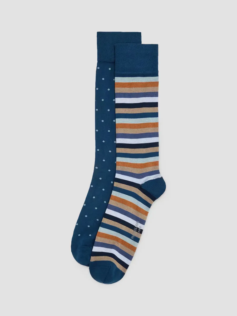 Luxury Jewel Box Cotton-Blend Socks 2-Pack by Marcoliani
