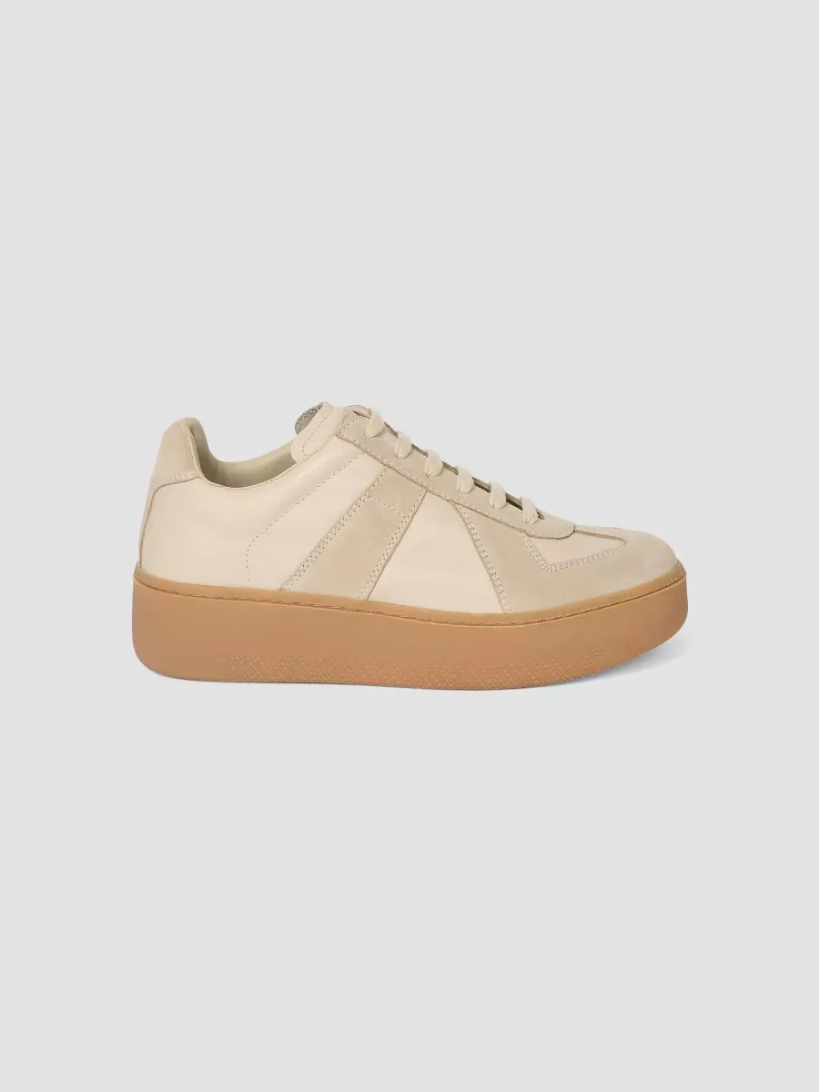 Replica Leather Platform Sneakers