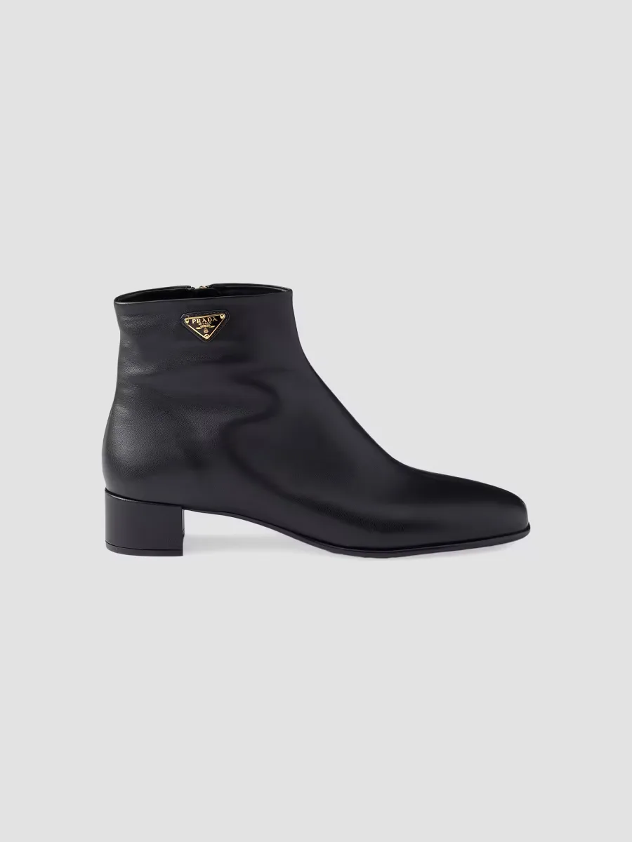 Nappa Leather Booties by Prada