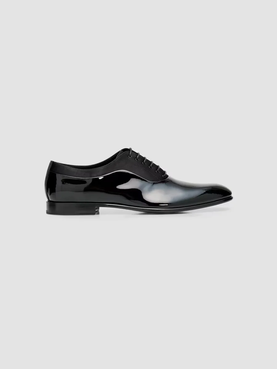 Vernice Patent Leather & Silk Oxfords by Dolce & Gabbana
