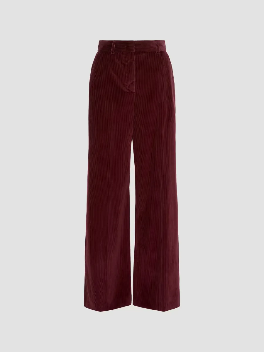 Weekend Max Mara Cotton Velvet Wide Trousers